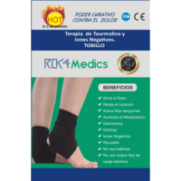 TOBILLERA PARA TERAPIA CON TOURMALINA E IONES NEGATIVOS VARIAS TALLAS ROCAMEDICS