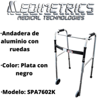 ANDADERA DE ALUMINIO C/RUEDAS MEDIMETRICS SPA7602