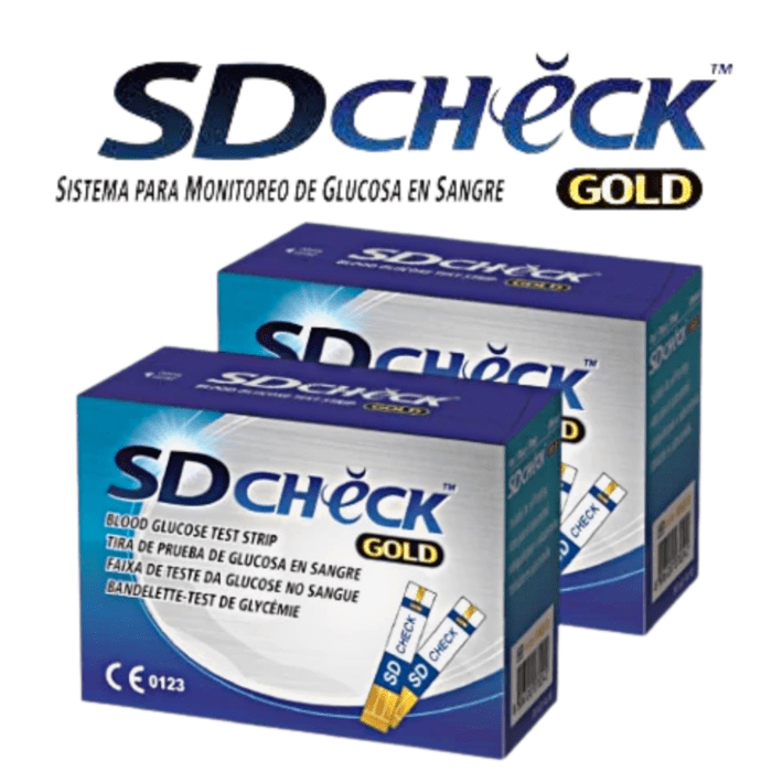 TIRAS REACTIVAS SD CHECK GOLD CAJA C/50 PIEZAS