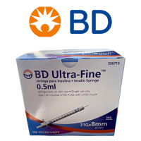 JERINGA PARA INSULINA 0.5ML 31G X 8MM BD ULTRA-FINE CAJA CON 100 PIEZAS