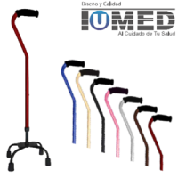 BASTÓN DE CUATRO APOYOS VARIOS COLORES IUMED