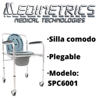SILLA COMODO PLEGABLE CON RUEDAS SPC6001