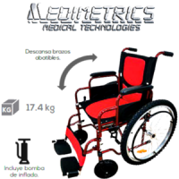 SILLA DE RUEDAS TODO TERRENO PRO CON DESCANSA BRAZOS ABATIBLES, DESCANSA PIES DESMONTABLES Y QUICK RELEASE SP7404