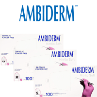 GUANTE DE NITRILO NO ESTÉRIL COLOR ROSA TALLAS CH-MED AMBIDERM