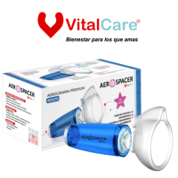 AEROCÁMARA AEROSPACER PREMIUM CON MASCARILLA Y BOQUILLA PARA ADULTO AC401