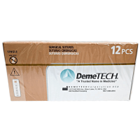 SUTURA CRÓMICA 0 - 1 - 2 - 3 Y 4 CAJAS CON 12 PZAS DEMETECH