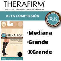 TOBIMEDIA DE ALTA COMPRESIÓN CON PUNTA DESNUDA COLOR NEGRO THERAFIRM TALLA MED-GDE-XGDE TH77301