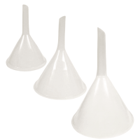 EMBUDO DE PLASTICO BLANCO CHICO, MEDIANO Y GRANDE