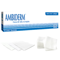 GASA DE TELA NO TEJIDA AMBIDERM 5X5 CM 200PZAS