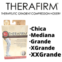 MEDIA ANTIEMBOLICA COLOR BLANCO THERAFIRM TALLA CH-MED-GDE-XGDE-XXGDE