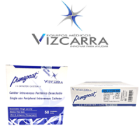 CATÉTER INTRAVENOSO DESECHABLE AZUL REY PUNZOCAT 22G X 1’’ (25mm) CAJA CON 50 PIEZAS