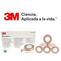 CINTA MICROPORE DE 1.25 CENTIMETROS X 9.1METROS COLOR PIEL CAJA CON 24PZAS 1533-0