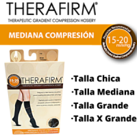 CALCETÍN DAMA MEDIANA COMPRESIÓN COLOR BEIGE THERAFIRM TALLA CH-MED-GDE-XGDE TH68525