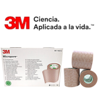 CINTA MICROPORE DE 5 CENTIMETROS X 9.1METROS COLOR PIEL CAJA CON 6PZAS 1533-2