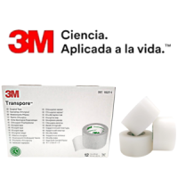CINTA TRANSPORE  DE 2.5CM X 9.1M CAJA CON 12 PZAS 1527-1