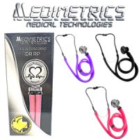 ESTETOSCOPIO DR RP EN COLORES ROSA, MORADO Y NEGRO MEDIMETRICS 5765-S