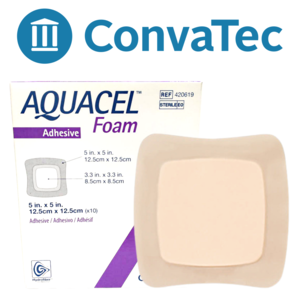 AQUACEL FOAM ADHESIVO 12.5CM X 12.5CM POR PIEZA Y CAJA 420619