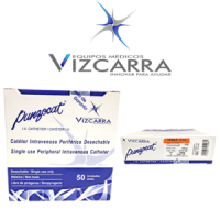 CATÉTER INTRAVENOSO DESECHABLE NARANJA PUNZOCAT 14G X 2'' (51mm) CAJA CON 50 PIEZAS