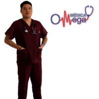 FILIPINA QUIRÚRGICA COLOR VINO UNISEX TALLA XCH - CH - MED - GDE - XGDE