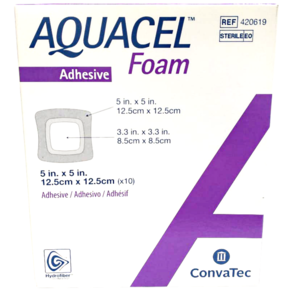 AQUACEL FOAM ADHESIVO 12.5CM X 12.5CM POR PIEZA Y CAJA 420619 - Imagen 2