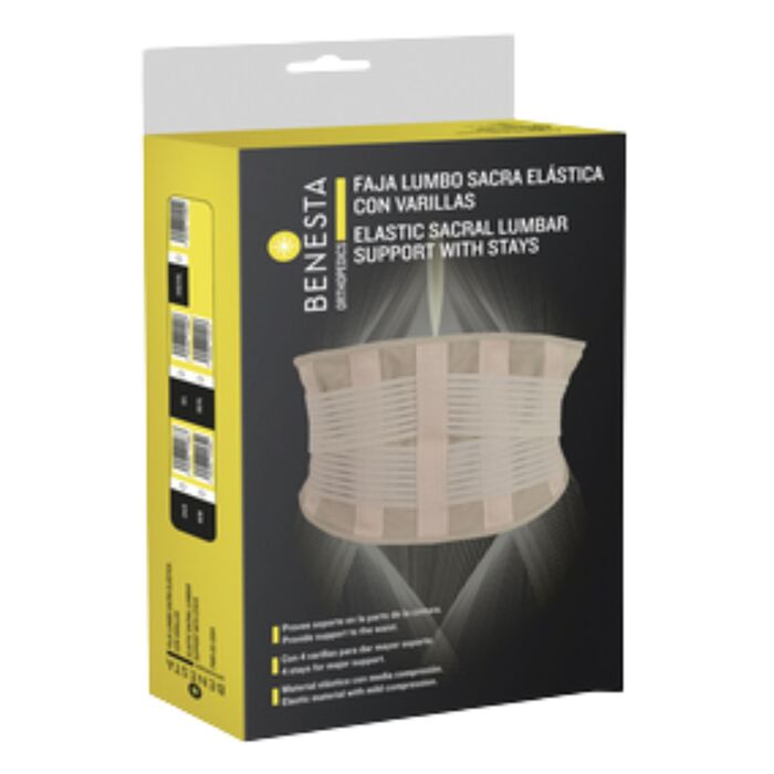 FAJA SACRO LUMBAR ELASTICA CON VARILLAS T-CH-MED-GDE-XGD BENESTA - Imagen 2
