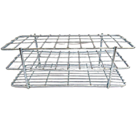 GRADILLA DE ALAMBRE NIQUELADA PARA 40 TUBOS