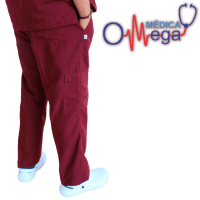 PANTALON QUIRURGICO UNISEX COLOR VINO TALLA XCH - CH - MED - GDE - XGDE