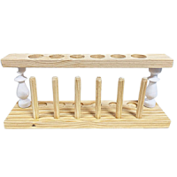 GRADILLA DE MADERA PARA 6 TUBOS DE 20MM