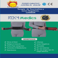 FAJA LUMBAR PARA TERAPIA CON TOURMALINA E IONES NEGATIVOS VARIAS TALLAS NEGRA