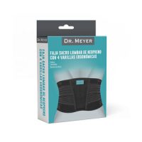 FAJA SACRO LUMBAR DE NEOPRENO CON 4 VARILLAS ERGONOMICAS DR MEYER
