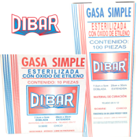 GASA ESTÉRIL DIBAR 7.5X5 CAJA CON 10 Y 100 PZAS